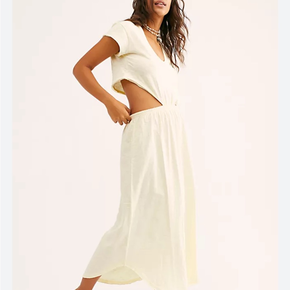 Free People Beach MIDI cutout tshirt dress